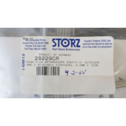 Storz(德国史托斯)高流动性关节镜鞘，6.5毫米x 12厘米，2旋塞 ,关节镜 28229CR  新件