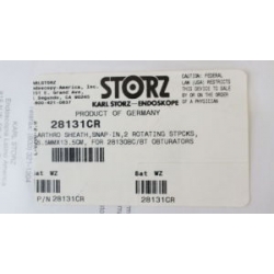 Storz(德国史托斯)工作长度13.5厘米，带卡扣锁定机制，有两个活塞，直径5.5毫米 ,关节镜  28131CR   新件